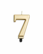 Gold Metallic Candle Number 7 - A Little Whimsy
