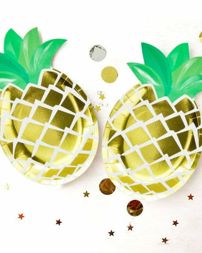 Pineapple Shaped Paper Plates - A Little Whimsy