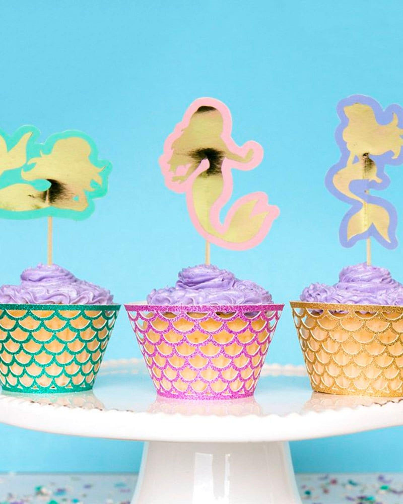 Mermaid Cupcake Picks - A Little Whimsy