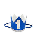 1st Birthday Blue Crown Hat - A Little Whimsy