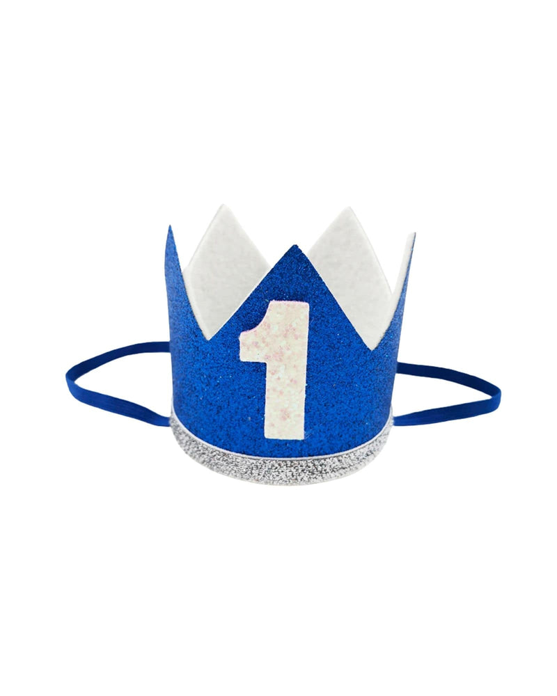 1st Birthday Blue Crown Hat
