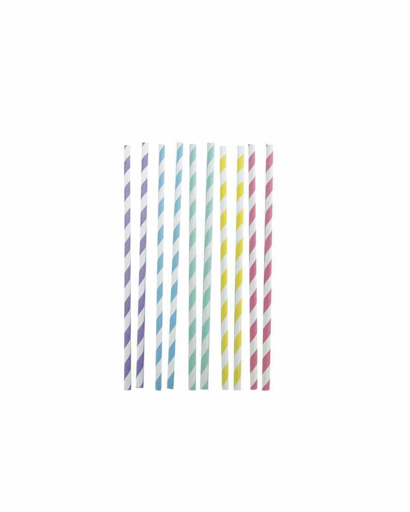 Pastel Rainbow Paper Straws