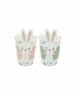 Bunny Rabbit Floral Paper Cups - A Little Whimsy