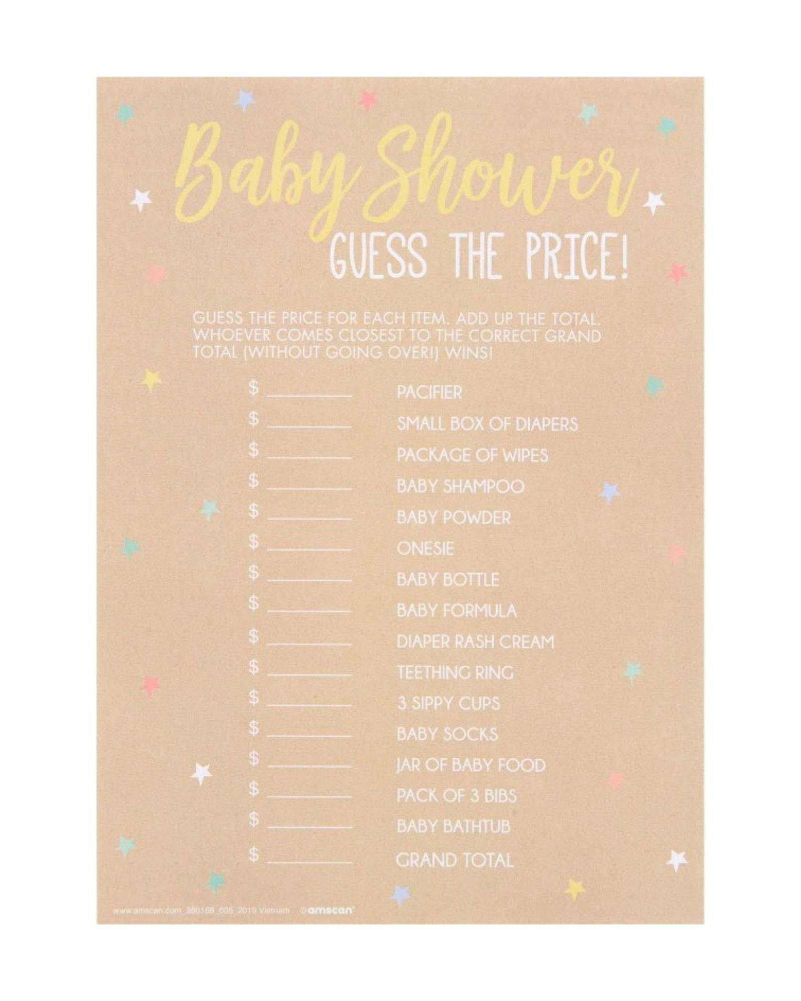 20 Whats In Your Purse Printable | Easy baby shower games, Simple baby  shower, Baby shower games