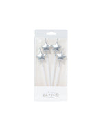 Silver Star Cake Candle Picks - A Little Whimsy