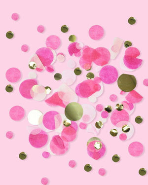 Pink & Gold Confetti Dots - A Little Whimsy
