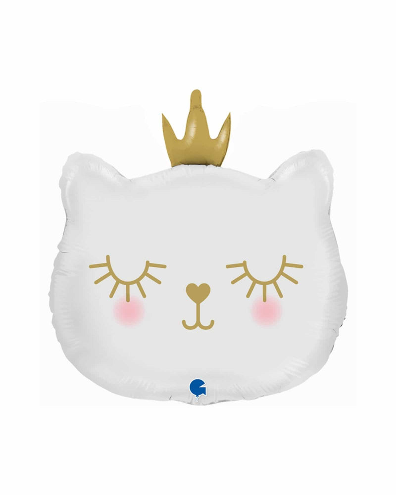 White Cat Princess Shaped Foil Balloon - A Little Whimsy