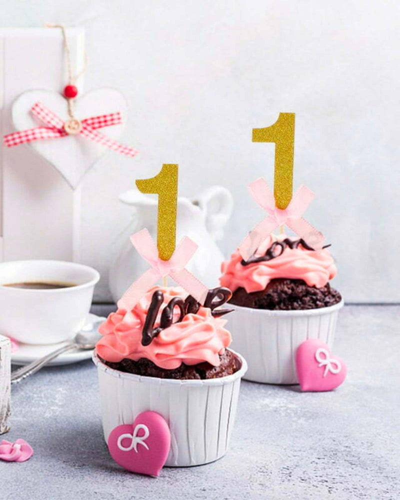 
            
                Load image into Gallery viewer, 1st Birthday Cupcake Picks - A Little Whimsy
            
        