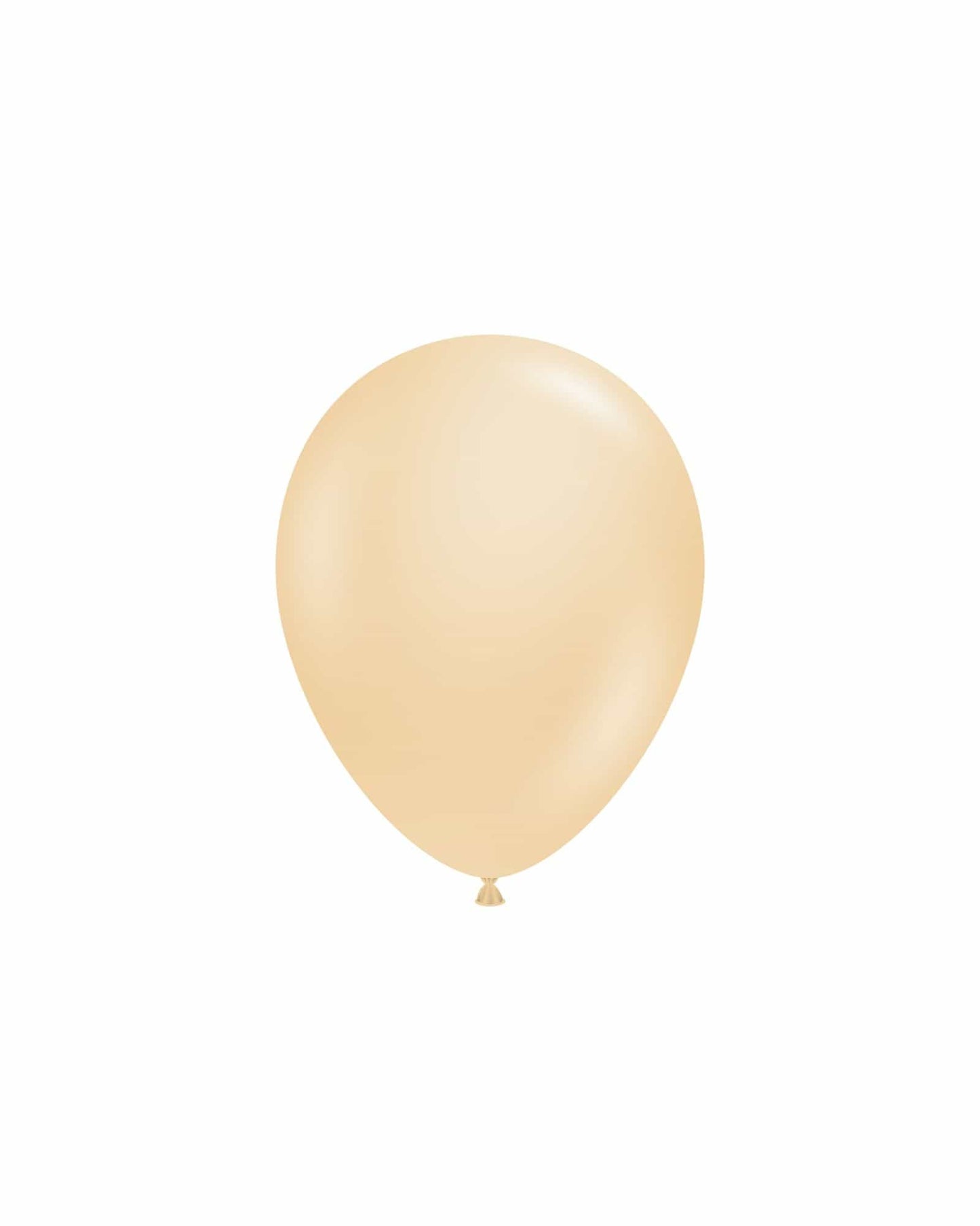 A smooth, pale yellow balloon gently floats against a plain white background.