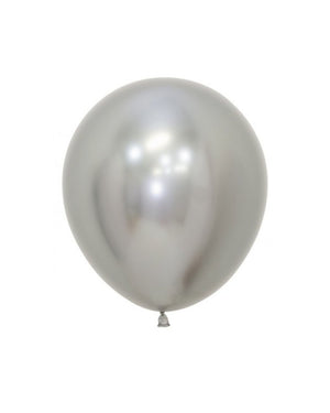 Chrome Silver Balloon Medium 46cm - A Little Whimsy