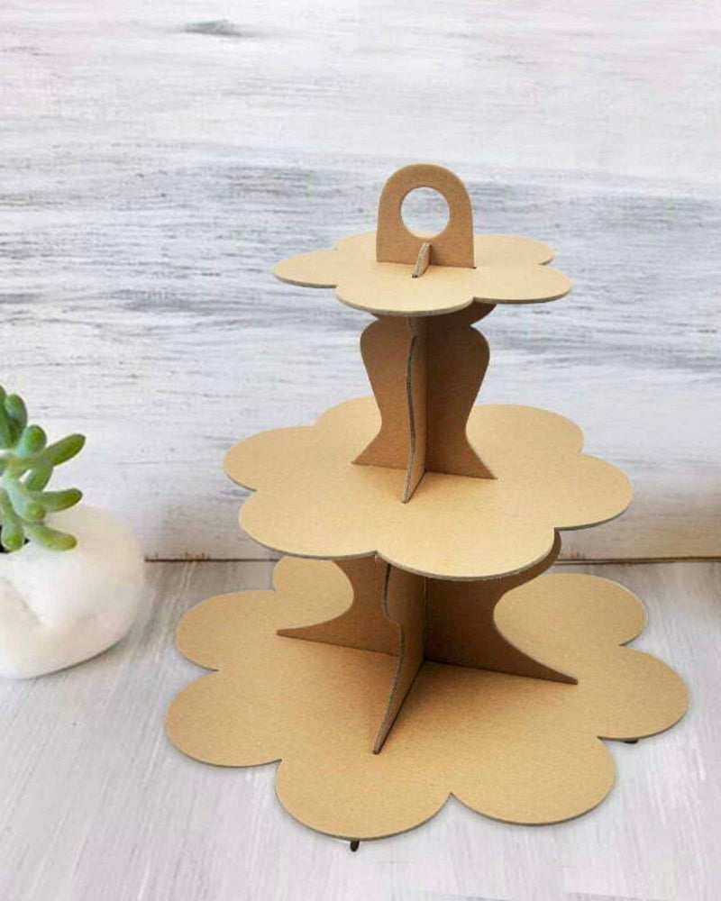 3 Tier Kraft Brown Cake Stand - A Little Whimsy