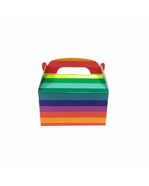 Rainbow Stripe Treat Boxes with Handle - A Little Whimsy