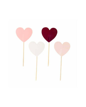 Heart Shaped Cupcake Picks - A Little Whimsy