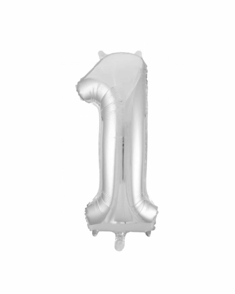 Number 1 Silver Foil Balloon (86cm)