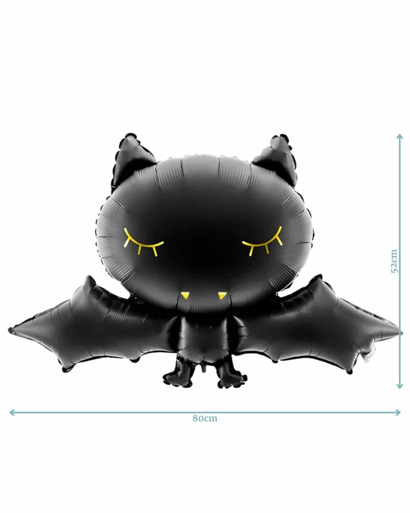 Black Bat Shaped Foil Balloon