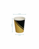 Black with Gold Foil Paper Cups