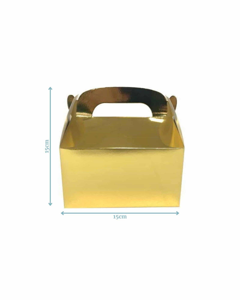 
            
                Load image into Gallery viewer, Metallic Gold Treat Boxes with Handle
            
        