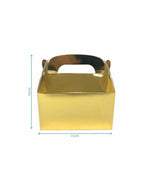 Metallic Gold Treat Boxes with Handle
