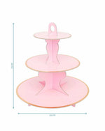 Pink with Gold Trim Cake Stand
