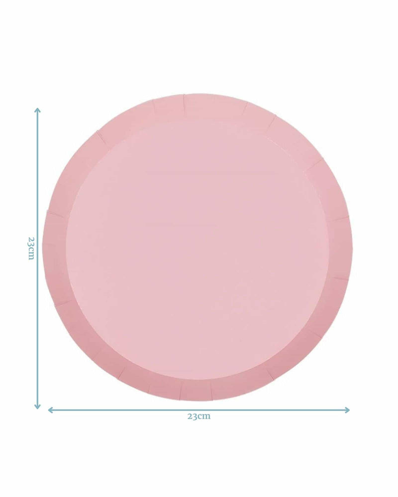 Pastel Pink Paper Dinner Plate 23cm