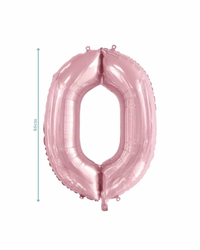 Number 0 Light Pink Foil Balloon (86cm)