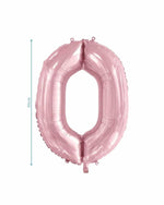 Number 0 Light Pink Foil Balloon (86cm)