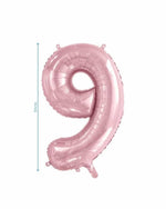Number 9 Light Pink Foil Balloon (86cm)