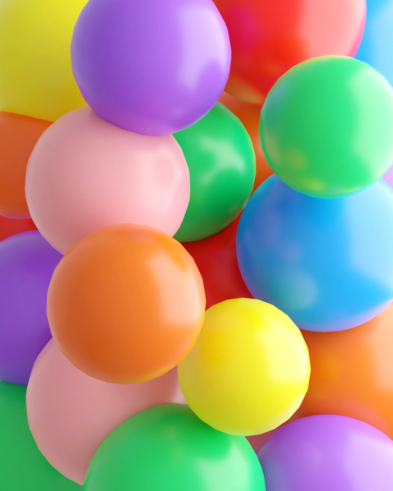 Orange, Yellow, Red, Blue, & Green Balloon Garland – Swanky Party Box