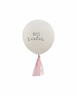 Big Sister Balloon with Pink Tassels - A Little Whimsy