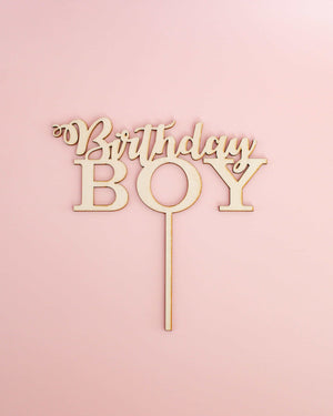 Birthday Boy Wooden Cake Topper - A Little Whimsy