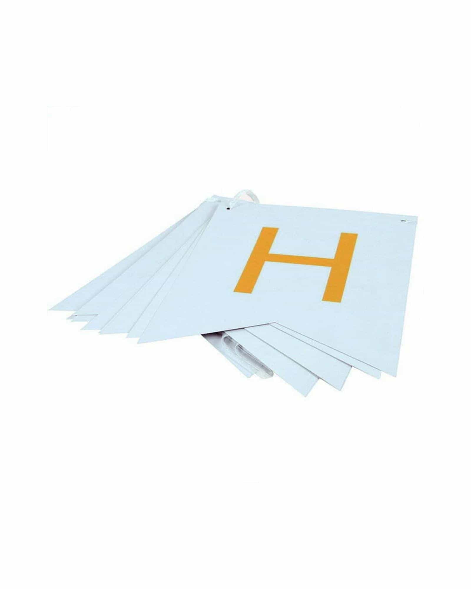 Light blue banner with bold gold letters spelling "HAPPY BIRTHDAY," perfect for festive celebrations.