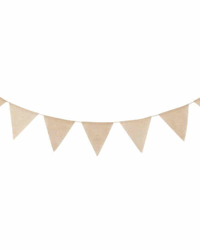 
            
                Load image into Gallery viewer, Hessian Pennant Bunting - A Little Whimsy
            
        