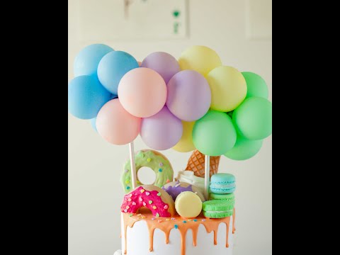 
            
                Load and play video in Gallery viewer, Pastel Rainbow Balloon Cake Topper
            
        