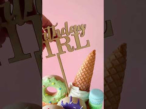 
            
                Load and play video in Gallery viewer, Birthday Girl Wooden Cake Topper
            
        