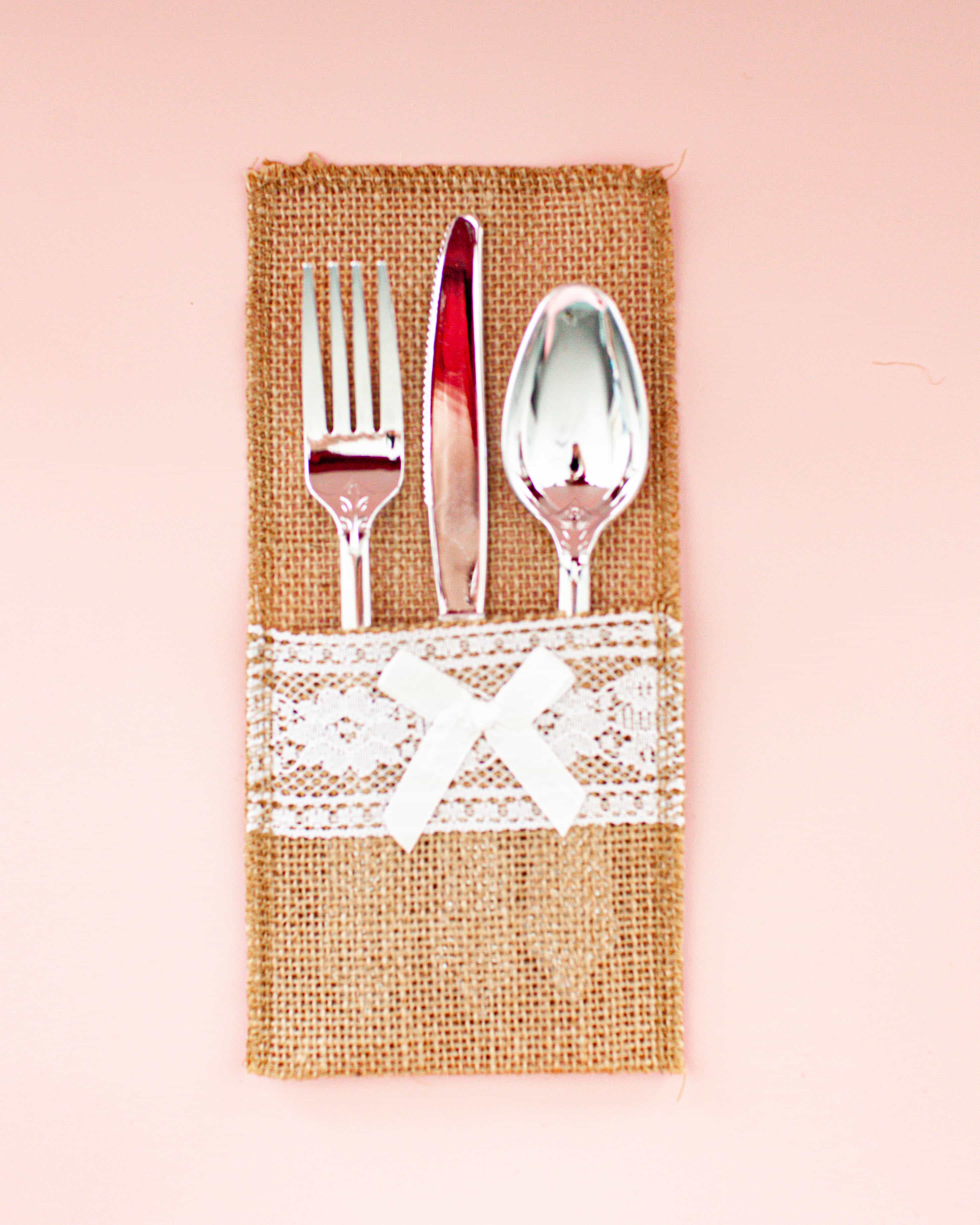 Lace & Hessian Cutlery Bags – A Little Whimsy