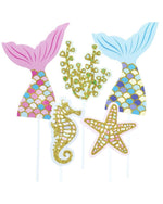 Mermaid Cake Toppers (Pack of 5) - A Little Whimsy