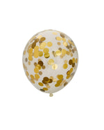 Metallic Gold Confetti Balloon Regular 30cm - A Little Whimsy