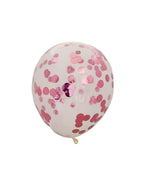 Metallic Rose Gold Confetti Balloon Regular 30cm - A Little Whimsy