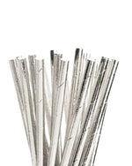 Metallic Silver Foil Paper Straws - A Little Whimsy