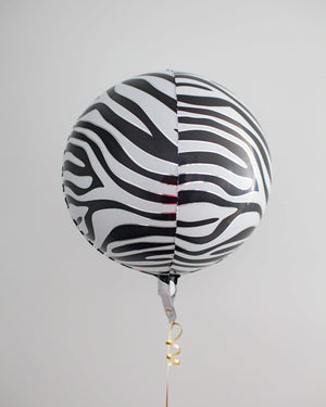 Zebra Print Foil Orbz Balloon