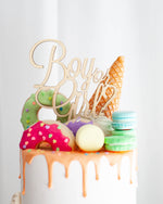 Boy or Girl Wooden Cake Topper - A Little Whimsy