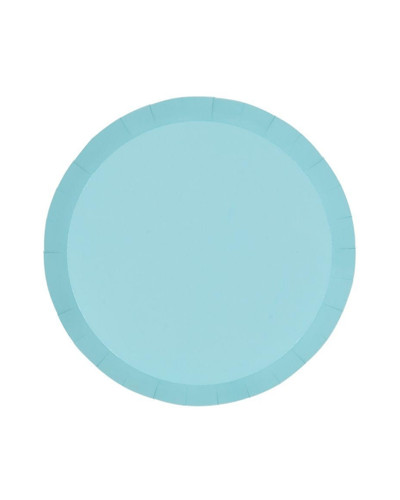 Pastel Blue Paper Dinner Plate 23cm - A Little Whimsy