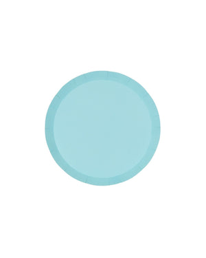 Pastel Blue Paper Snack Plate 18cm - A Little Whimsy
