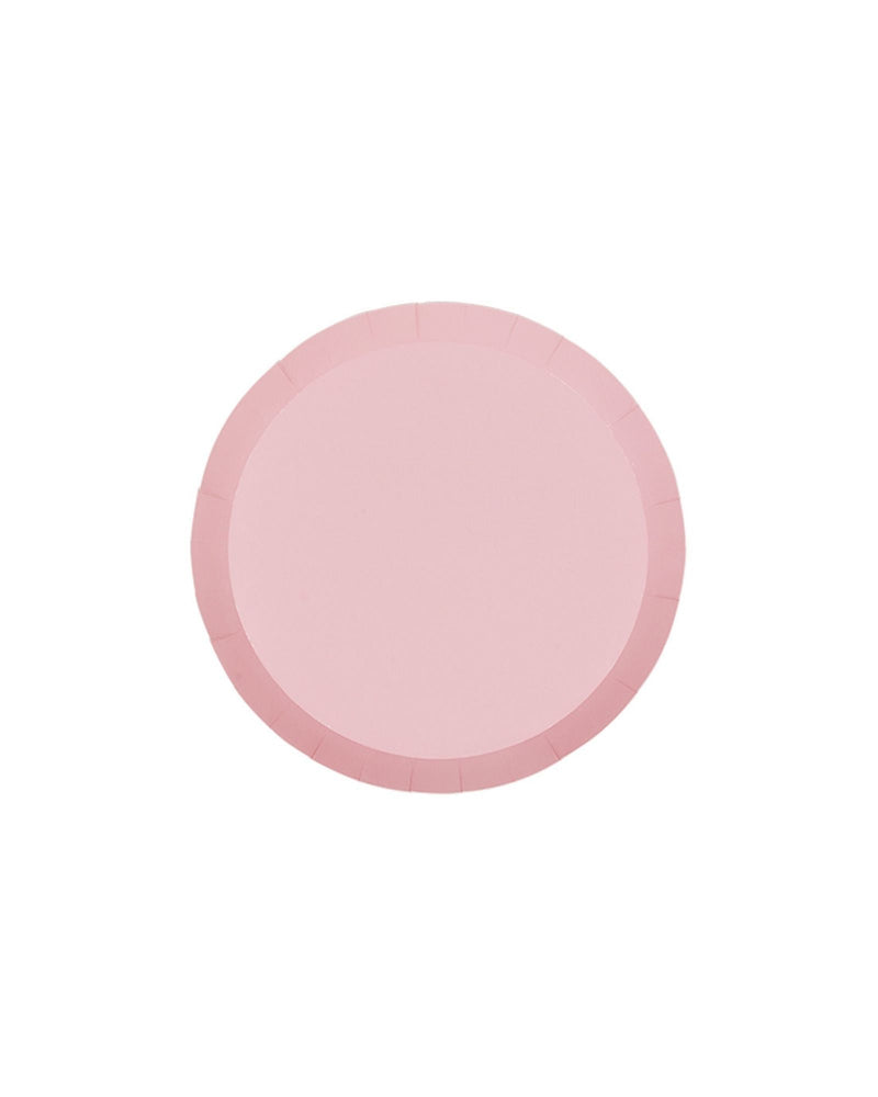 Pastel Pink Paper Snack Plate 18cm - A Little Whimsy