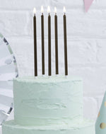 Tall Cake Candles Black - A Little Whimsy